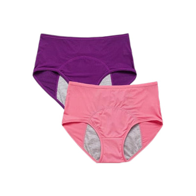 Damen Periodenunterwäsche – Auslaufsicher, Mittelbund, Eisseide, Dünn & Sommerleicht, Sicher gegen Auslaufen