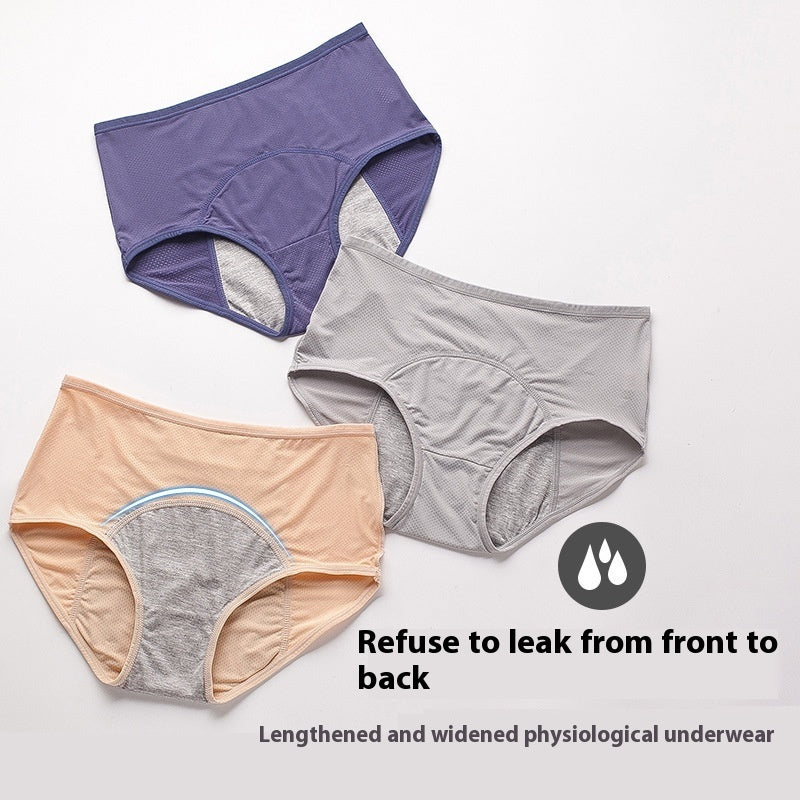 Damen Periodenunterwäsche – Auslaufsicher, Mittelbund, Eisseide, Dünn & Sommerleicht, Sicher gegen Auslaufen